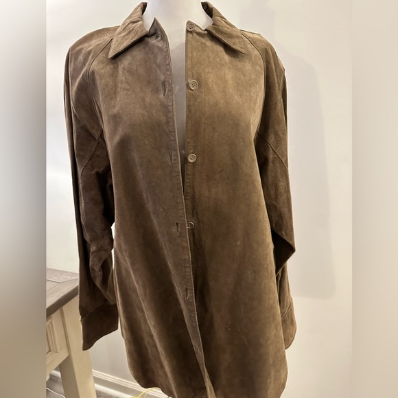 Vintage Georgetown Leather Design Suede Shirt/Jacket - Size M - Picture 1 of 13